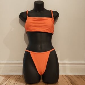 Orange Two-Piece Women's Bikini Set